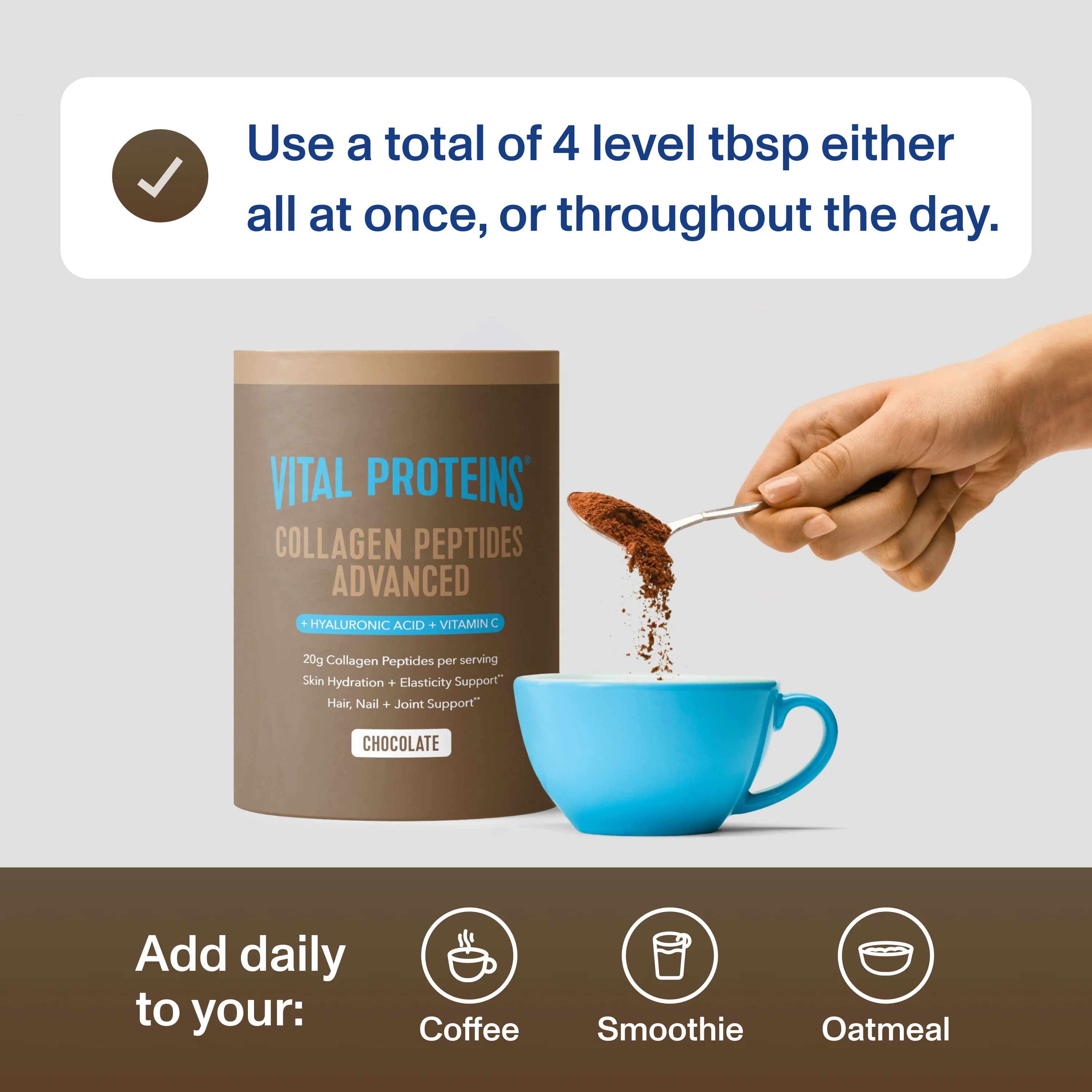 Chocolate Collagen Peptides Advanced - with Hyaluronic Acid & Vitamin C - Image 5