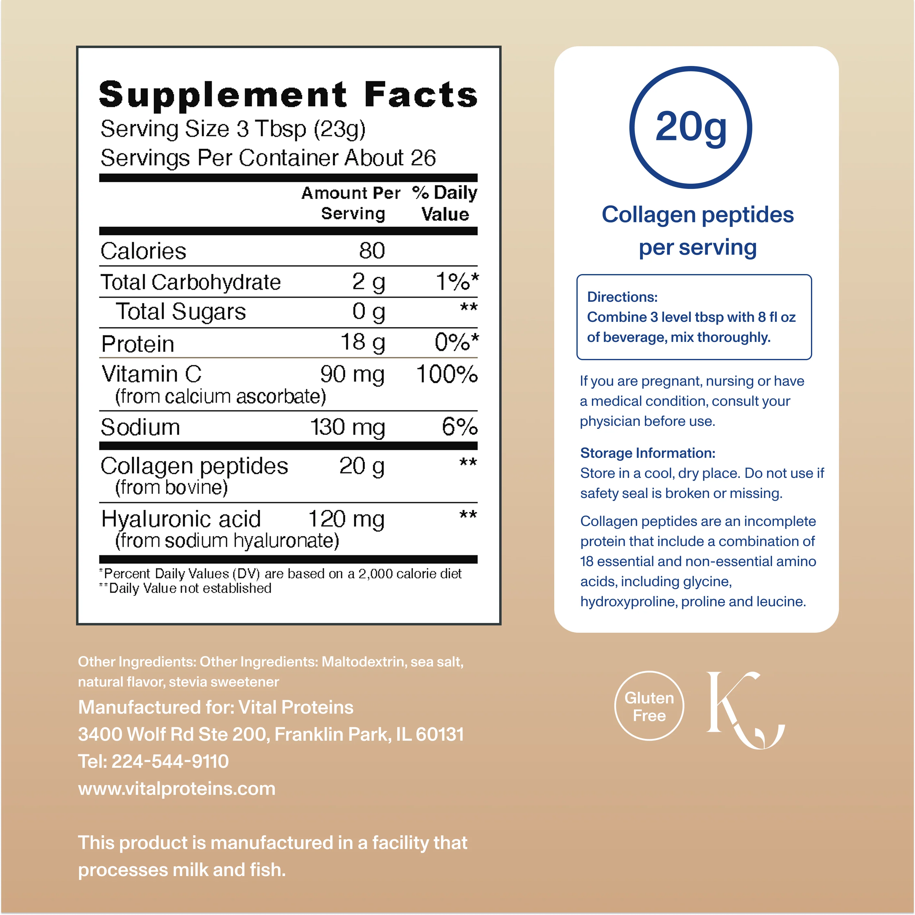 Vanilla Collagen Peptides Advanced - with Hyaluronic Acid & Vitamin C - Image 3